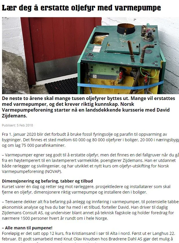 Lær deg å erstatte oljefyr med varmepumpe